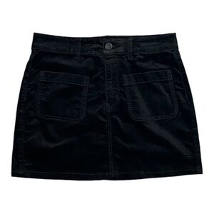 Velvet Mini Skirt, High Waisted, American Eagle, Size 8, Black Velvet